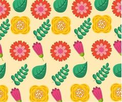 Cute floral pattern background vector