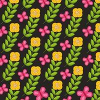 Cute floral pattern background vector