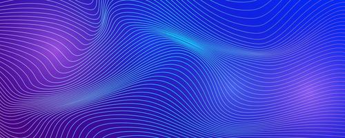 Tech background with abstract wave lines. vector