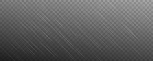 Vector rain isolated on transparent background.