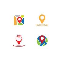 conjunto de iconos de logotipo gps vector