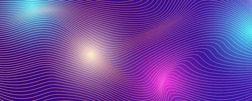 Tech background with abstract wave lines. vector