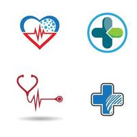 Medical care logo images set vector