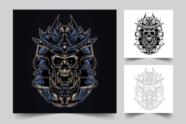 skull artwork illustration