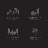 Real estate logo set vector