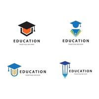 conjunto de iconos de logotipo de educación vector