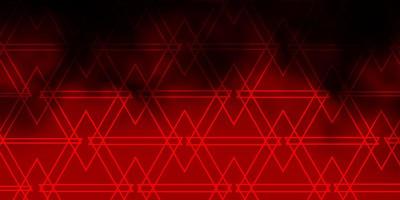 Dark Red, Yellow vector backdrop with lines, triangles.