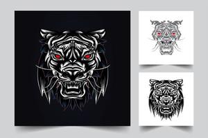 tiger artwork illustration vector