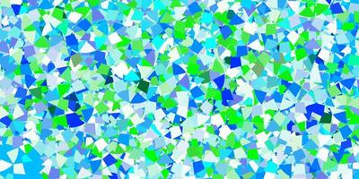 Light blue vector template with crystals, triangles.