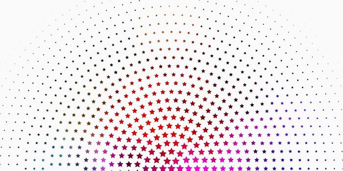 Light Multicolor vector pattern with abstract stars.