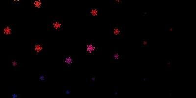 Dark blue, red vector texture with disease symbols.
