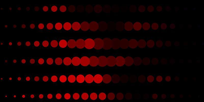 Dark Red vector backdrop with dots.