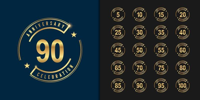 Set of anniversary logotype