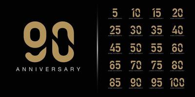 Set of premium anniversary logotype vector