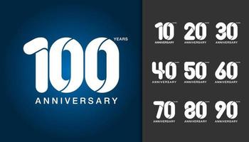 Set of anniversary logotype vector