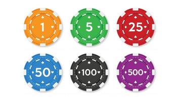 Chips for poker and casino. vector