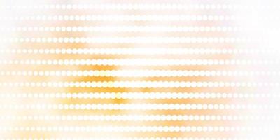 Light Orange vector background with circles.