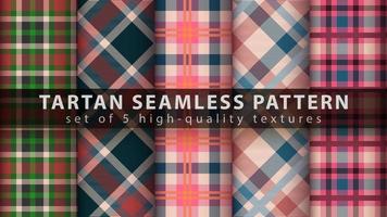 Set of classic tartan seamless pattern
