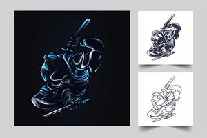 ninja artwork illustration vector