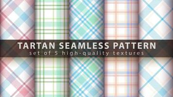 Set of classic tartan seamless patterns vector