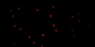 Dark Red vector background with colorful stars.