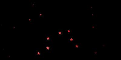 Dark Red vector background with colorful stars.