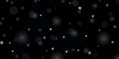 Dark BLUE vector template with circles, stars.