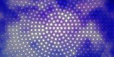 Light Purple vector pattern with abstract stars.