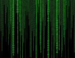 Abstract green technology binary background photo