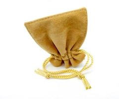 Golden jewelry bag photo