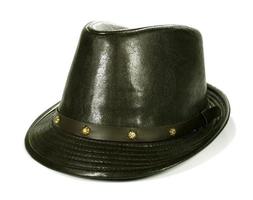 sombrero fedora negro brillante foto