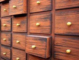 Close-up of a chess of drawers photo