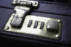 Old suitcase lock photo