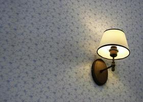 Lamp on wall photo