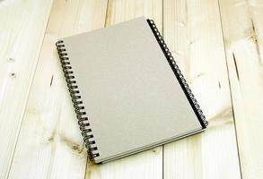 Brown spiral notebook photo