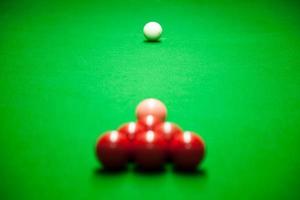 Snooker balls on the table photo