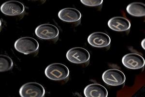 Antique typewriter keys photo