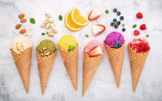 Various of ice cream flavor photo