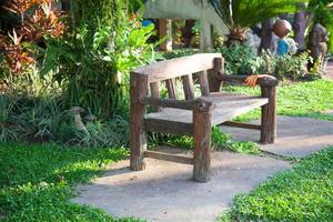 Bench in the park photo