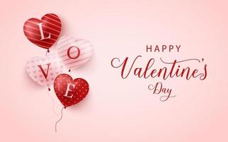 happy valentines day banner, valentines day background vector