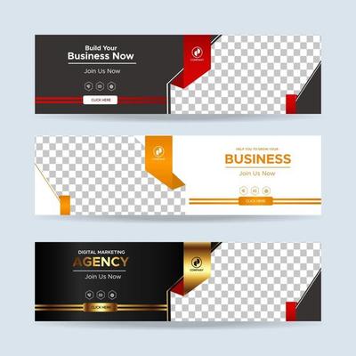 Vector abstract design banner web template. collection of horizontal business ad banner. vector illustration