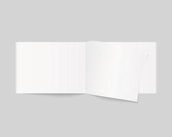 Blank open book, magazine and notebook mockup with soft shadow. Mockup vector isolated. Template design. Realistic vector illustration.