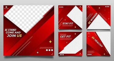 Sports Templates For Social Media Post. vector