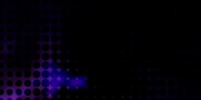 Dark Purple vector background with circles.