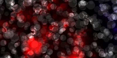 Dark Red vector template with circles.