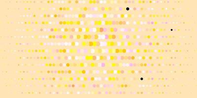 Dark Pink, Yellow vector background with bubbles.