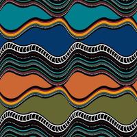 Hand drawn waves abstract seamless pattern. vector