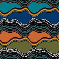 Hand drawn waves abstract seamless pattern. vector