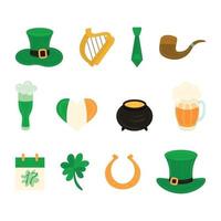 Saint Patrick's day element collection vector