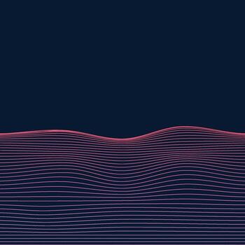 elemento de onda abstracta para el diseño. Fondo de arte de línea estilizada. vector